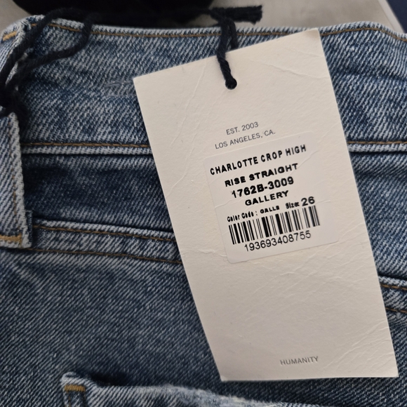 Citizens of Humanity Charlotte Crop Blue Denim Jeans - Picture 5 of 5